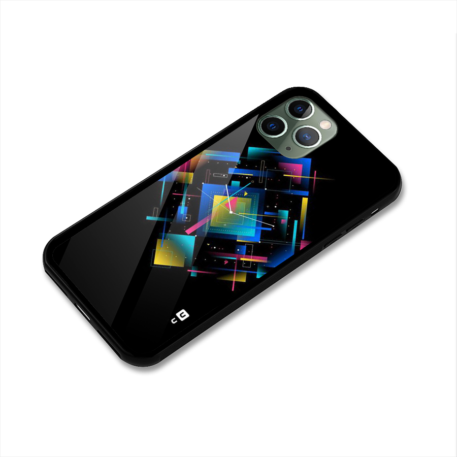 Abstract Clock Glass Back Case for iPhone 11 Pro