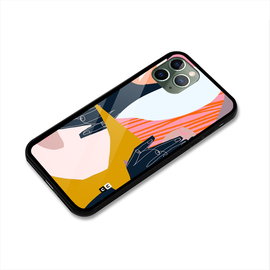 Abstract Hands Glass Back Case for iPhone 11 Pro