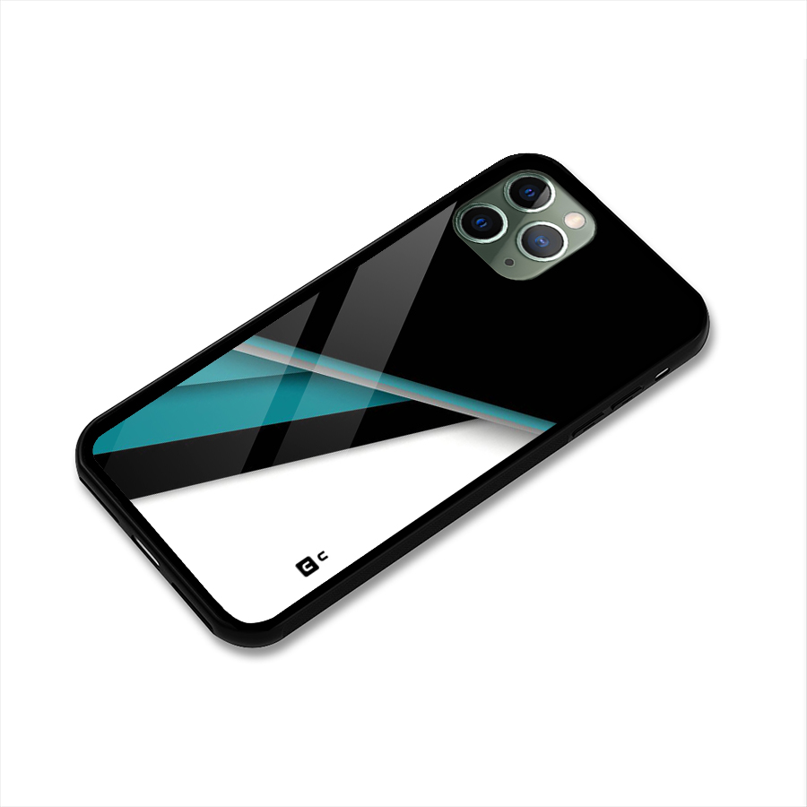 Abstract Lines Of Blue Glass Back Case for iPhone 11 Pro