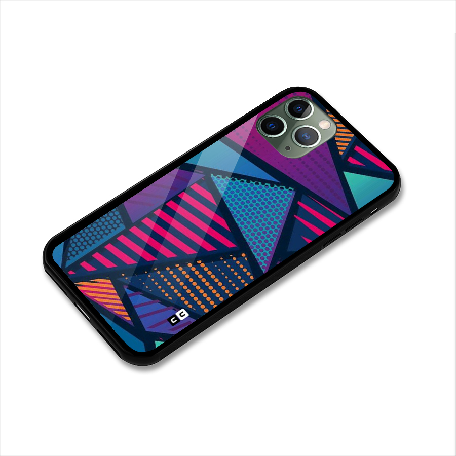 Abstract Lines Polka Glass Back Case for iPhone 11 Pro