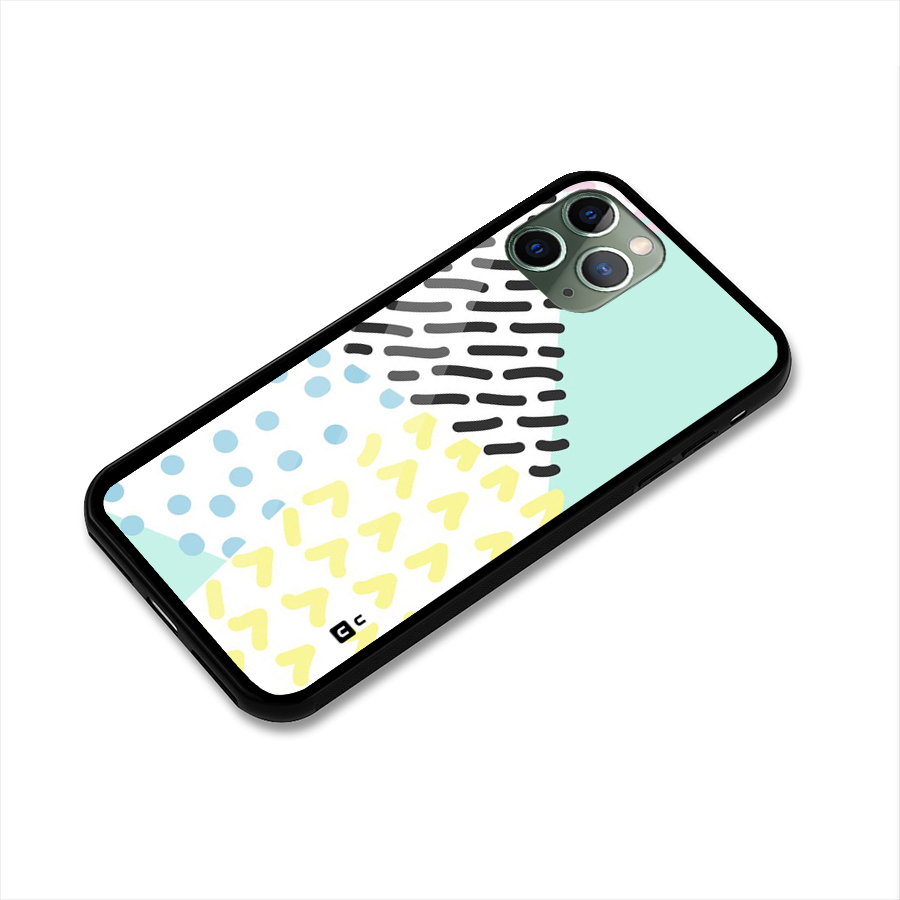 Abstract Pastel Glass Back Case for iPhone 11 Pro