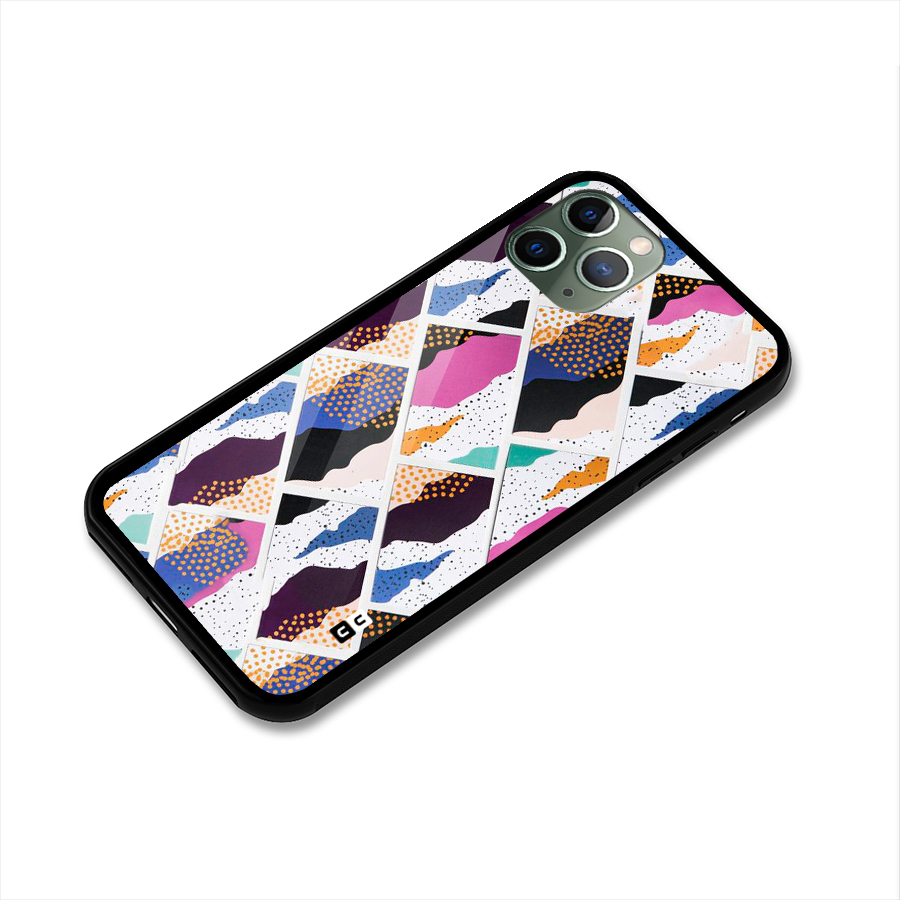 Abstract Polka Glass Back Case for iPhone 11 Pro