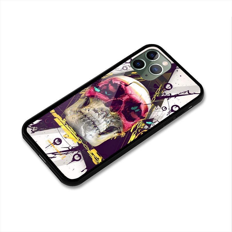 Abstract Skull Glass Back Case for iPhone 11 Pro