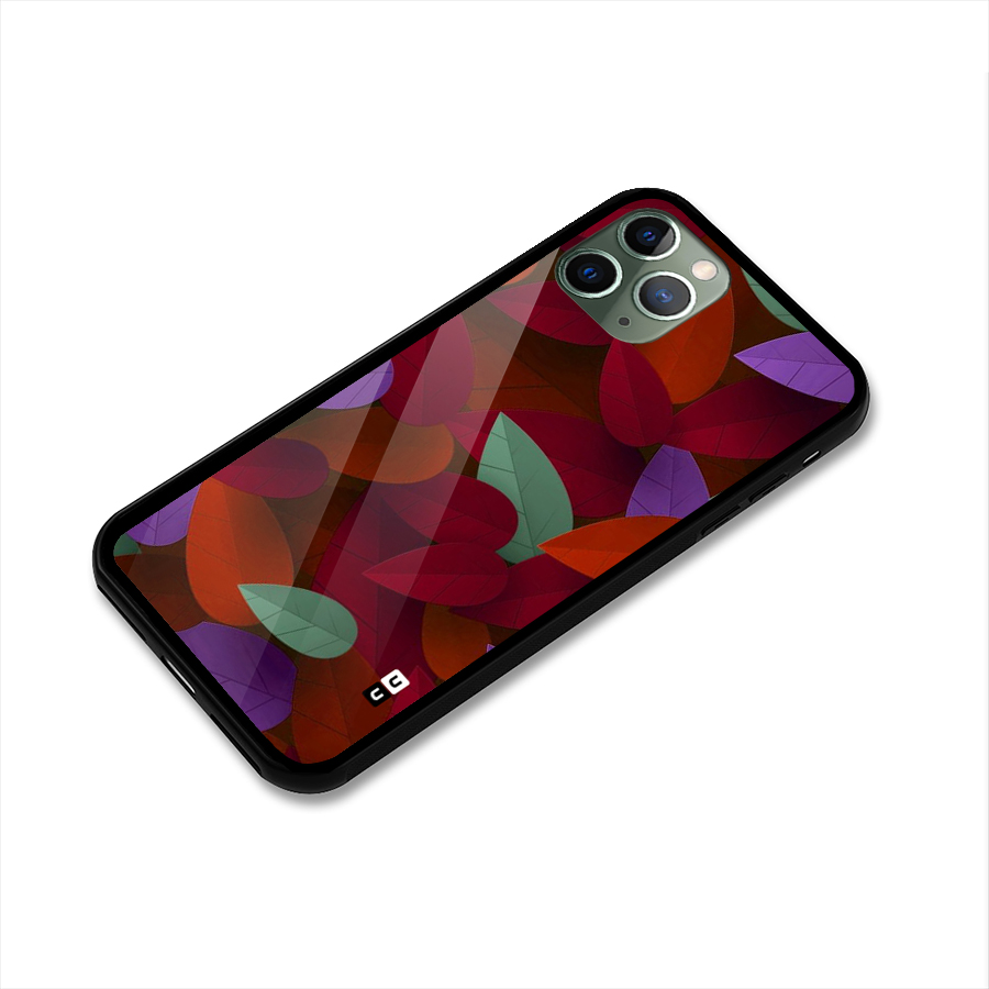 Aesthetic Colorful Leaves Glass Back Case for iPhone 11 Pro
