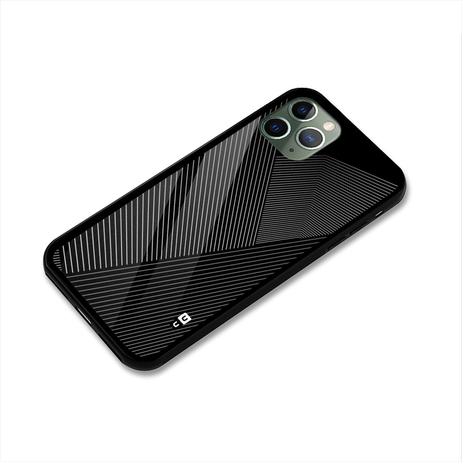 Aesthetic White Stripes Glass Back Case for iPhone 11 Pro