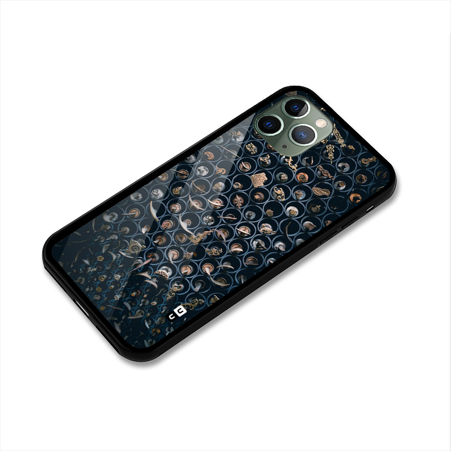 Ancient Wall Circles Glass Back Case for iPhone 11 Pro