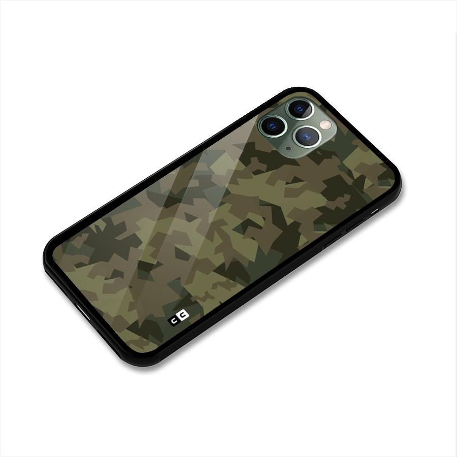 Army Abstract Glass Back Case for iPhone 11 Pro