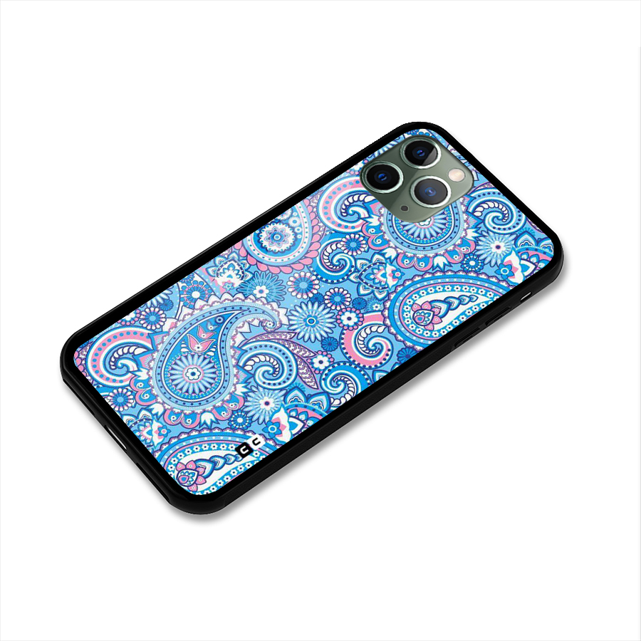 Artistic Blue Art Glass Back Case for iPhone 11 Pro