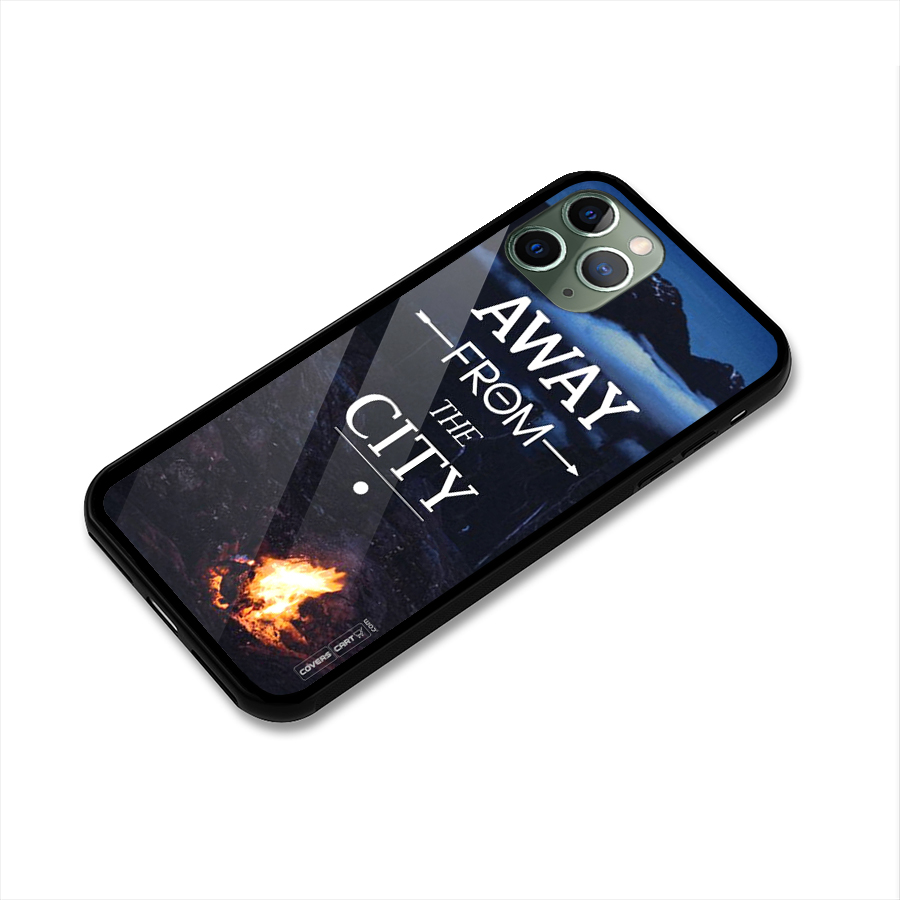 Away From City Glass Back Case for iPhone 11 Pro