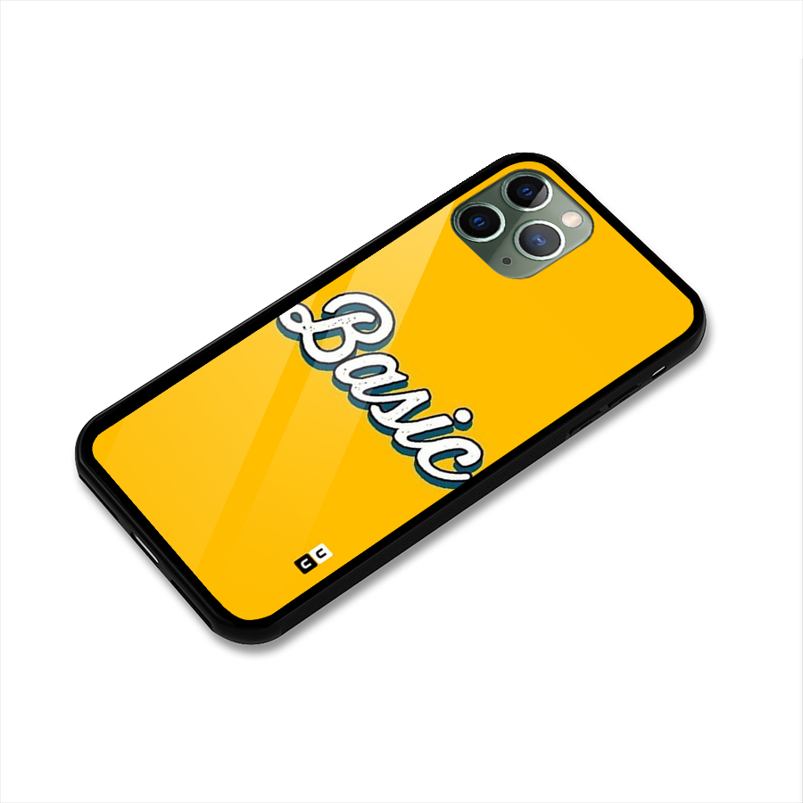 Basic Yellow Glass Back Case for iPhone 11 Pro
