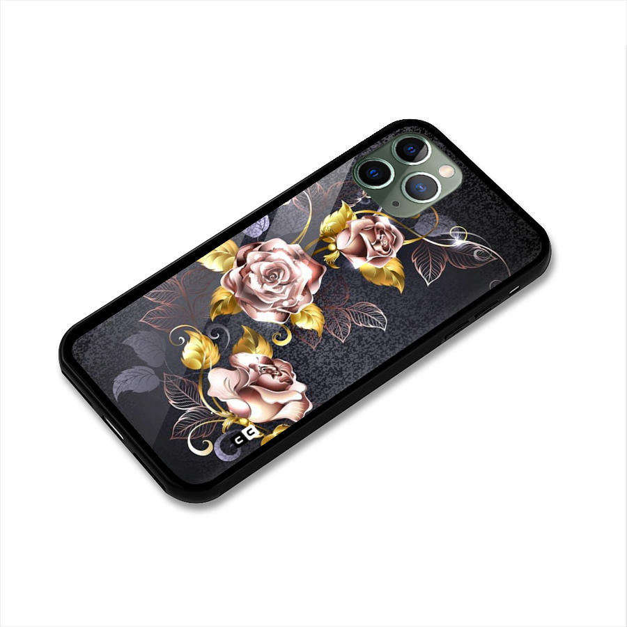 Beautiful Old Floral Design Glass Back Case for iPhone 11 Pro
