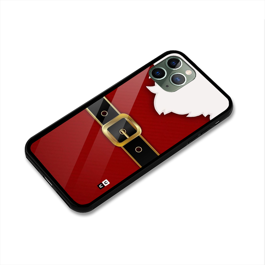 Black Belt Design Glass Back Case for iPhone 11 Pro