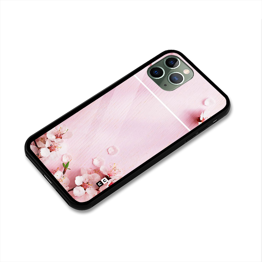 Blossom Frame Pink Glass Back Case for iPhone 11 Pro