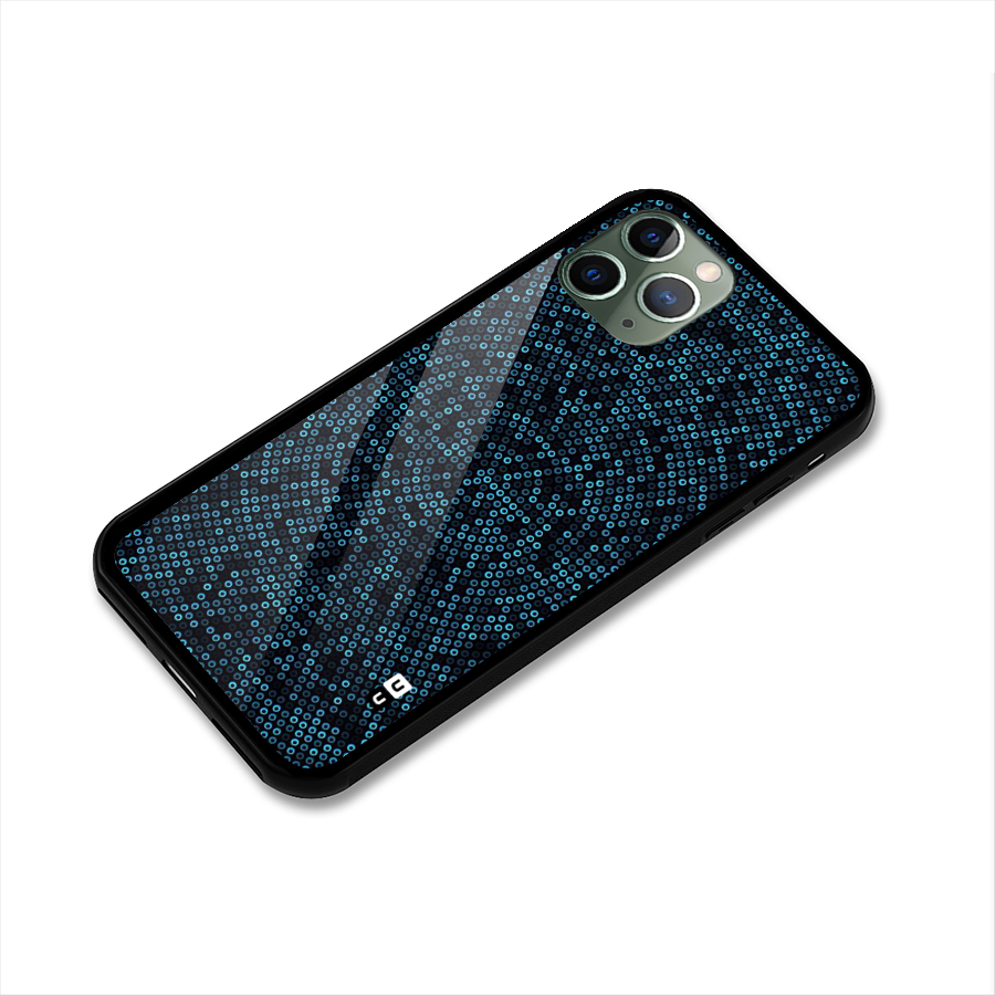 Blue Disco Lights Glass Back Case for iPhone 11 Pro