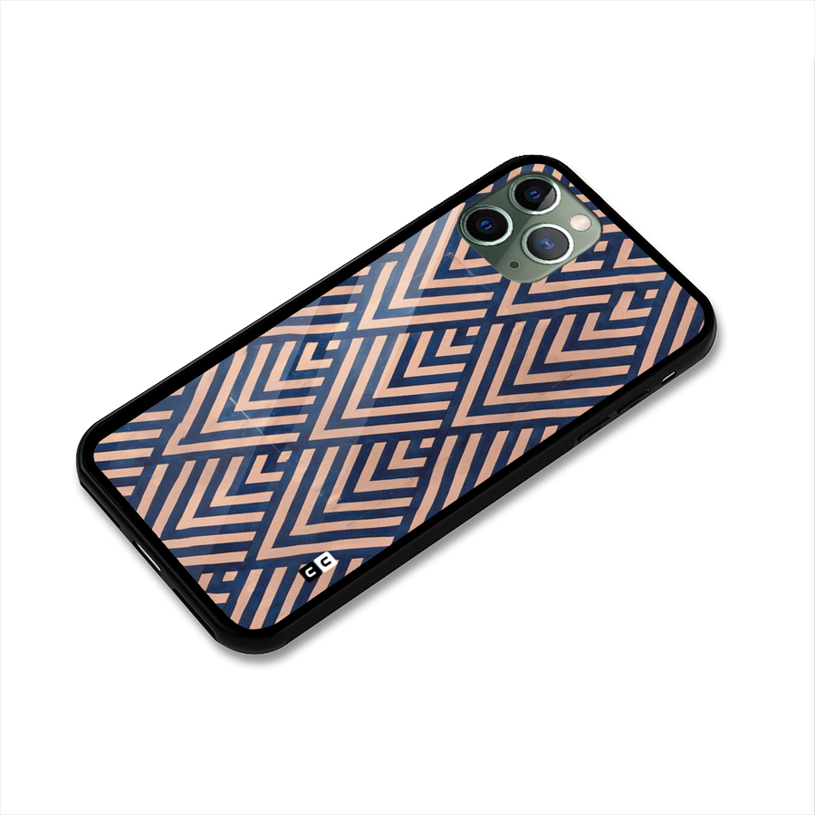 Blue Peach Glass Back Case for iPhone 11 Pro