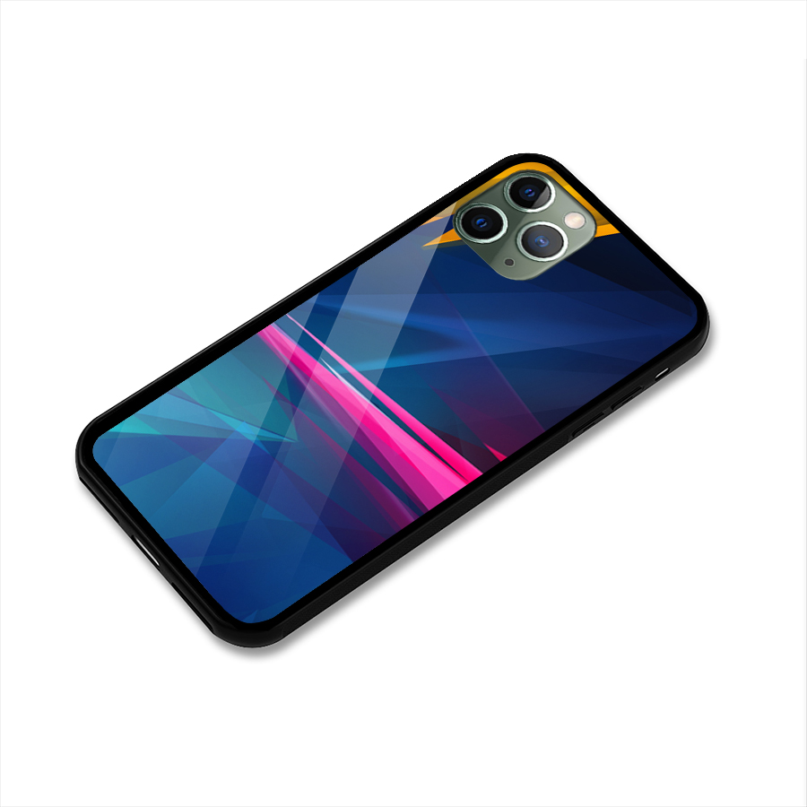 Blue Red Abstract Glass Back Case for iPhone 11 Pro