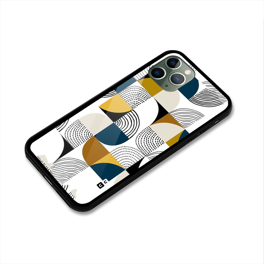 Boxes Pattern Glass Back Case for iPhone 11 Pro