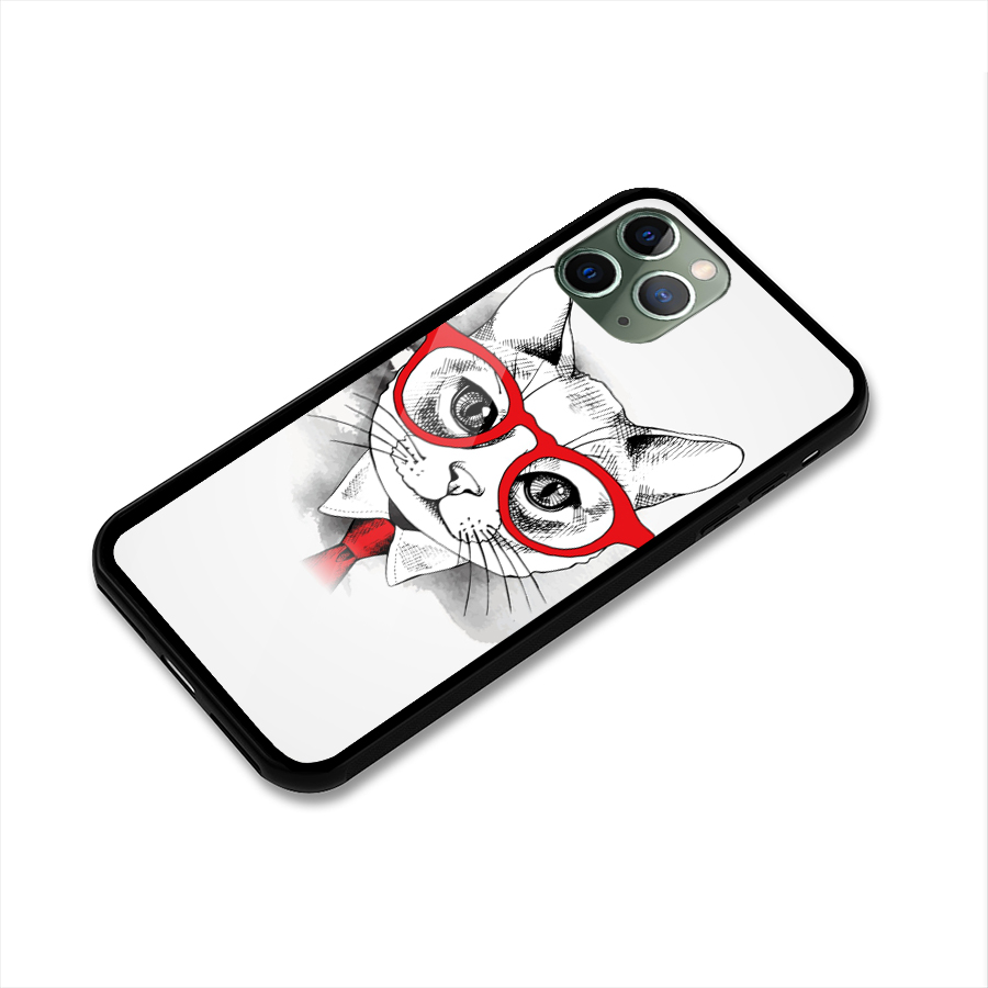 Business Cat Glass Back Case for iPhone 11 Pro