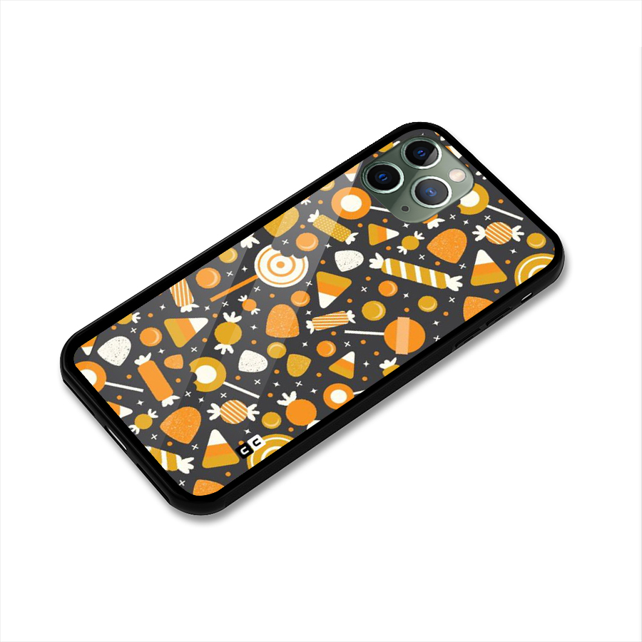 Candies Pattern Glass Back Case for iPhone 11 Pro