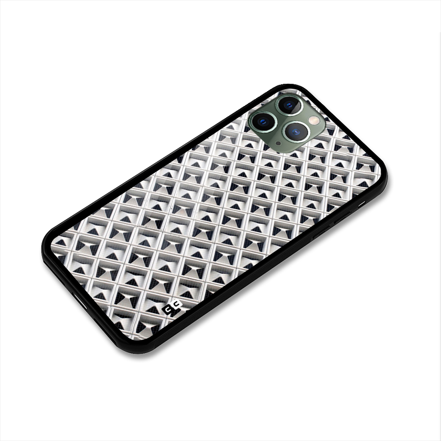 Check White Design Glass Back Case for iPhone 11 Pro