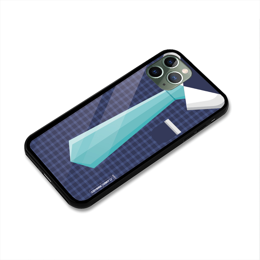 Checked Shirt Tie Glass Back Case for iPhone 11 Pro