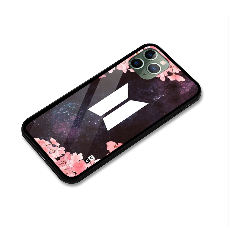 Cherry Blossom Pause Design Glass Back Case for iPhone 11 Pro