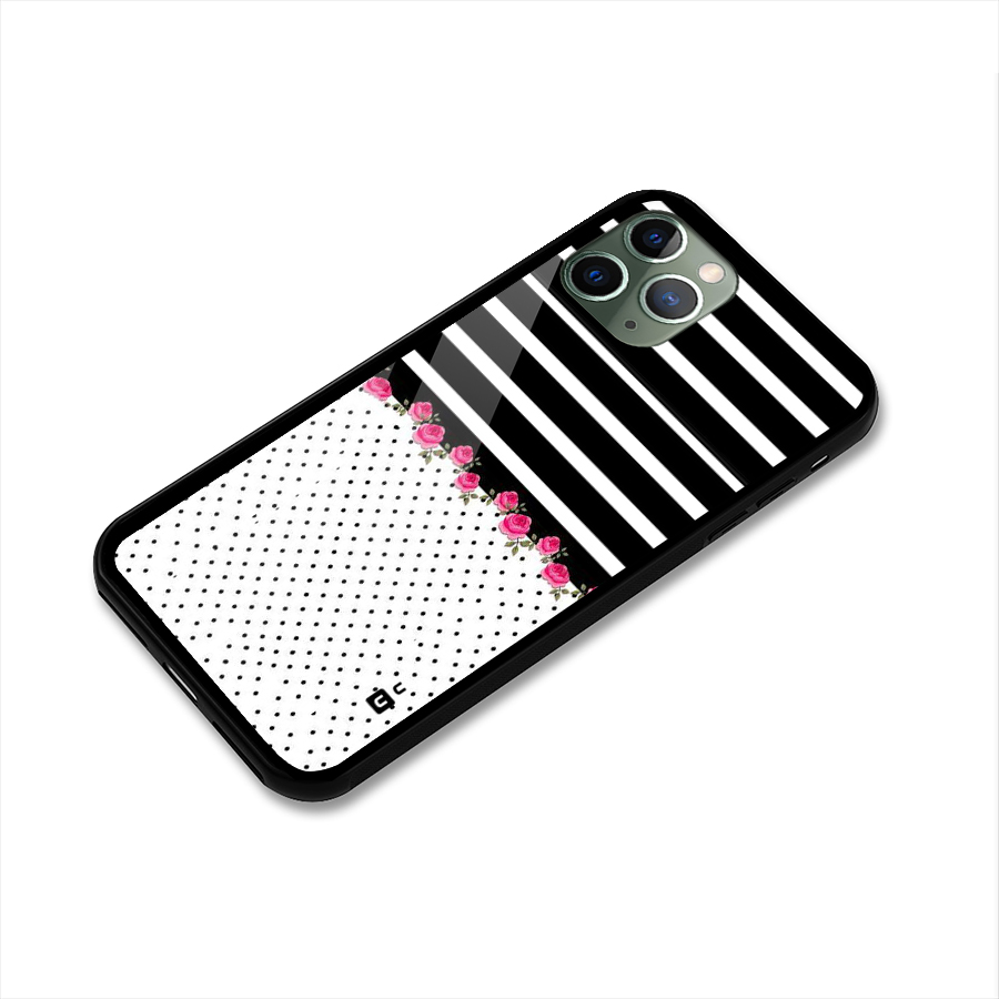 Classic Polka Stripes Glass Back Case for iPhone 11 Pro