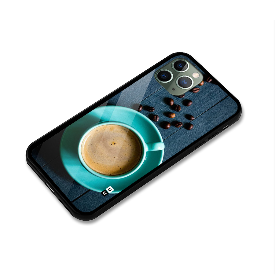 Coffee Beans and Cup Glass Back Case for iPhone 11 Pro