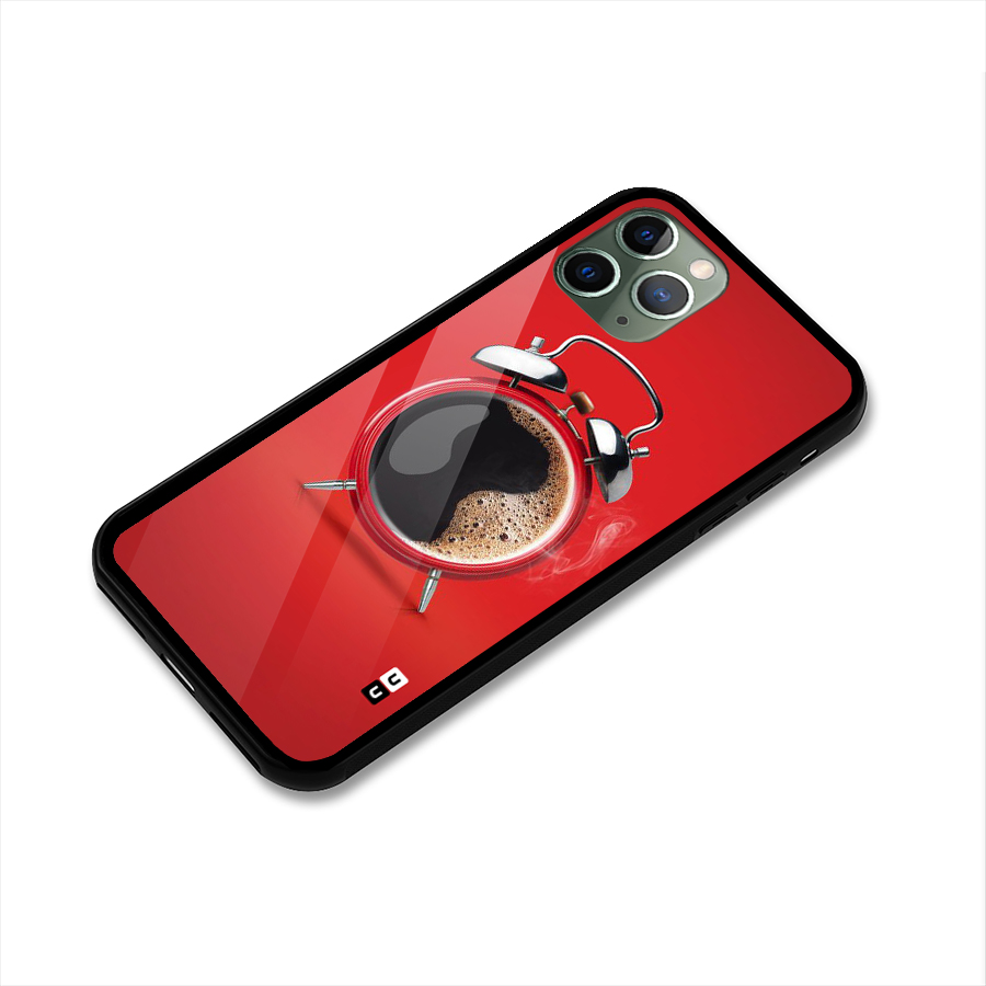 Coffee Clock Glass Back Case for iPhone 11 Pro