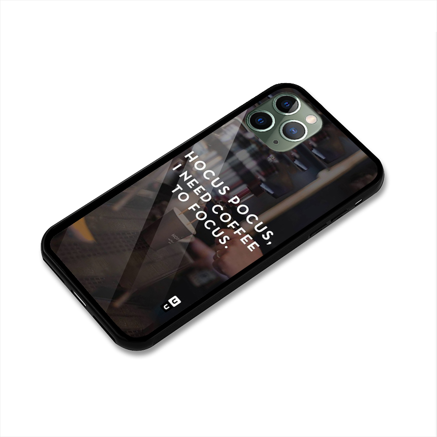 Coffee Focus Glass Back Case for iPhone 11 Pro