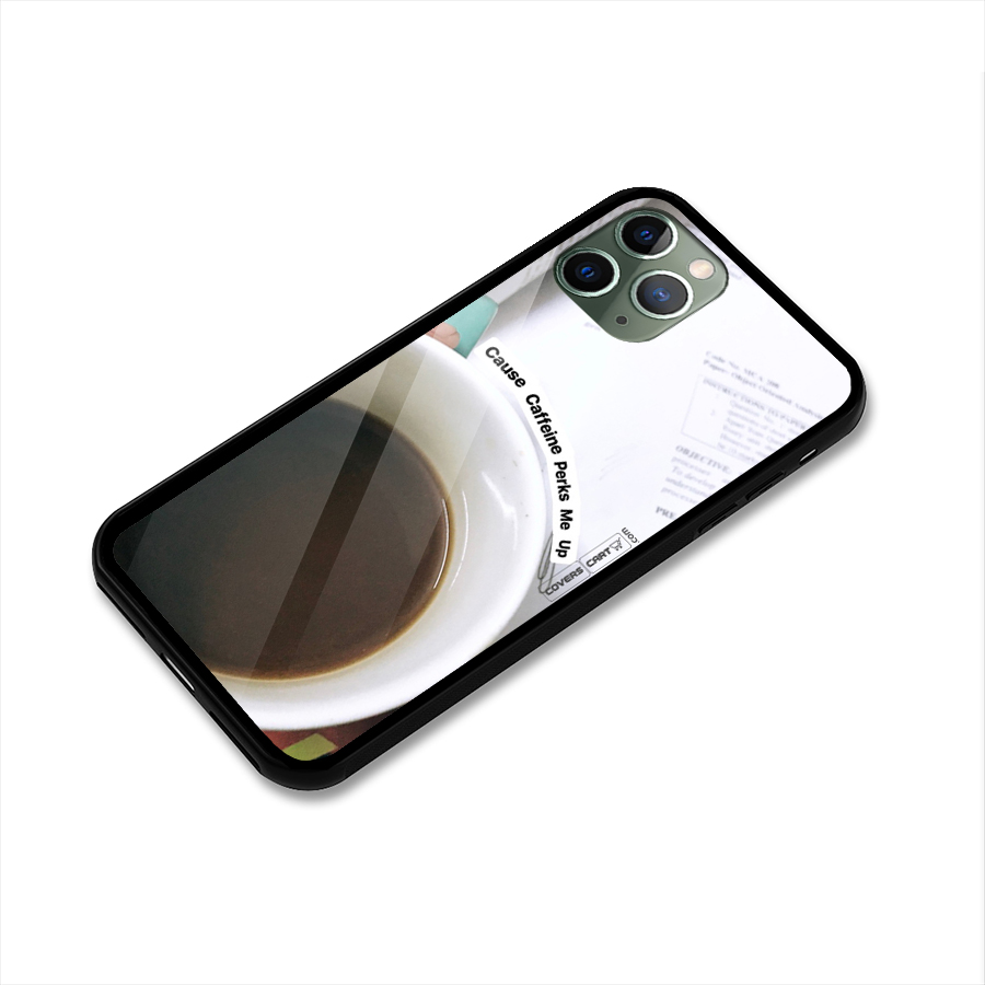 Coffee Perks Glass Back Case for iPhone 11 Pro