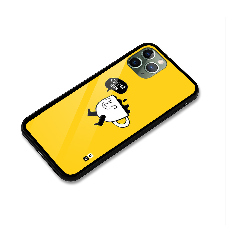 Coffee Run Glass Back Case for iPhone 11 Pro