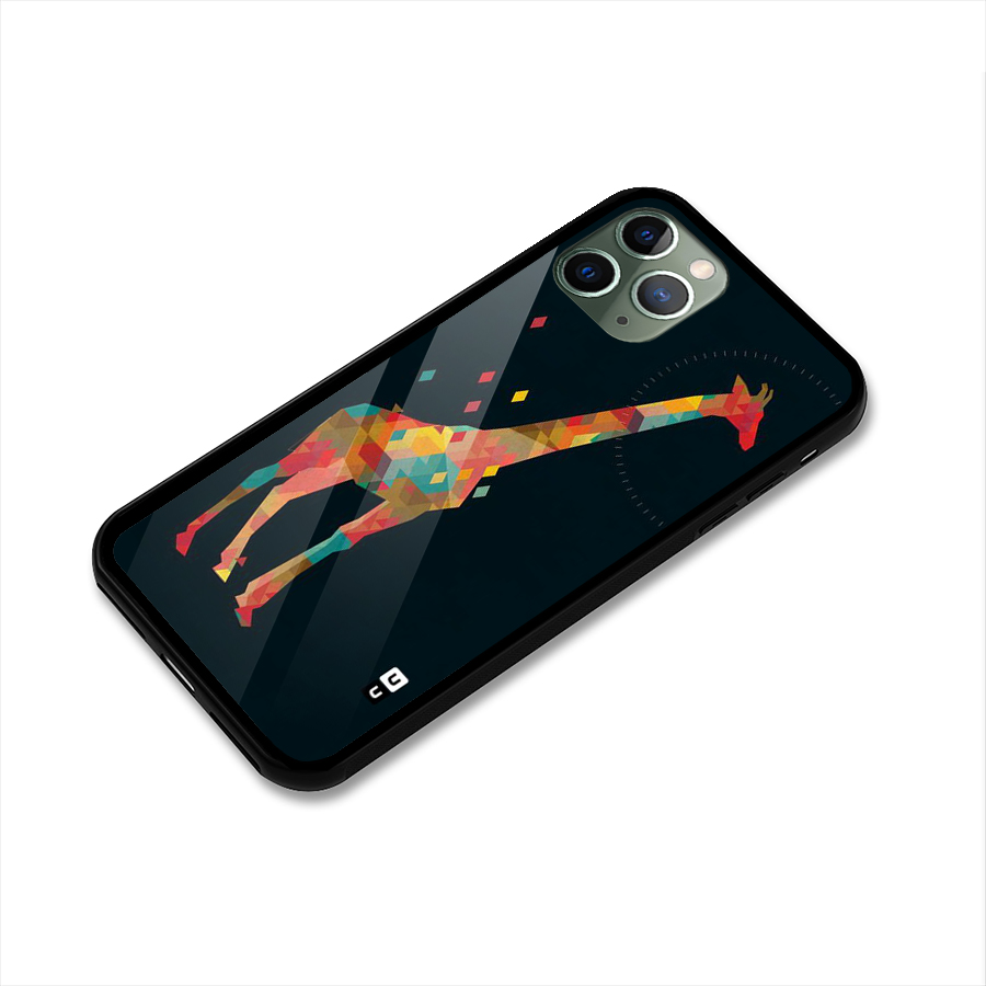 Colored Giraffe Glass Back Case for iPhone 11 Pro