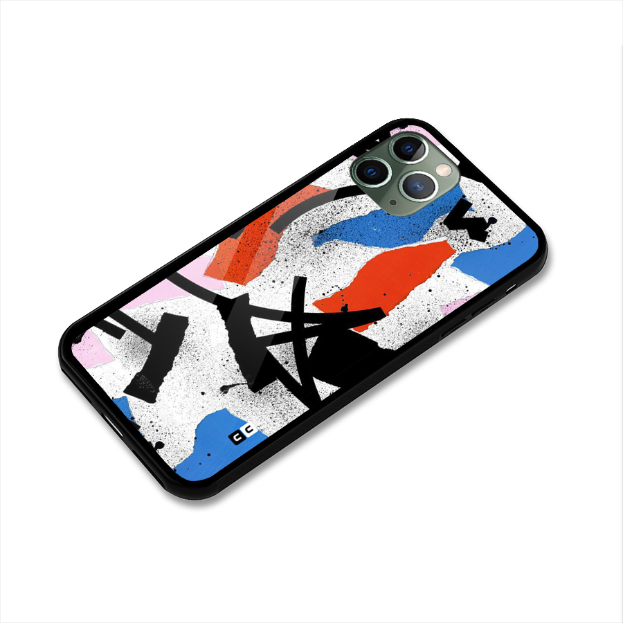 Coloured Abstract Art Glass Back Case for iPhone 11 Pro