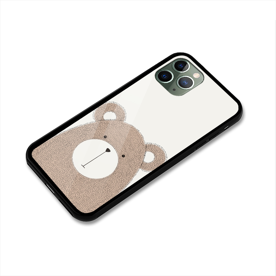Cute Bear Glass Back Case for iPhone 11 Pro