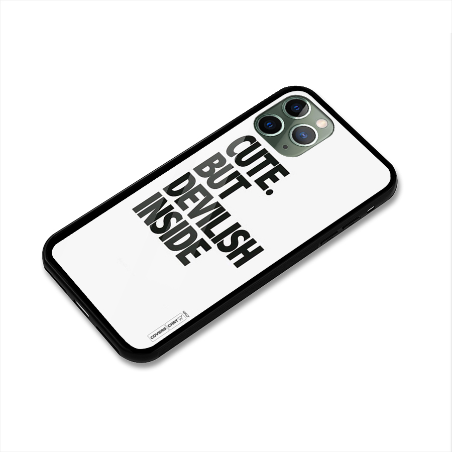 Cute But Devil Glass Back Case for iPhone 11 Pro