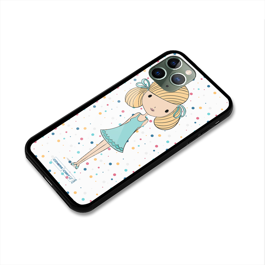 Cute Girl Glass Back Case for iPhone 11 Pro