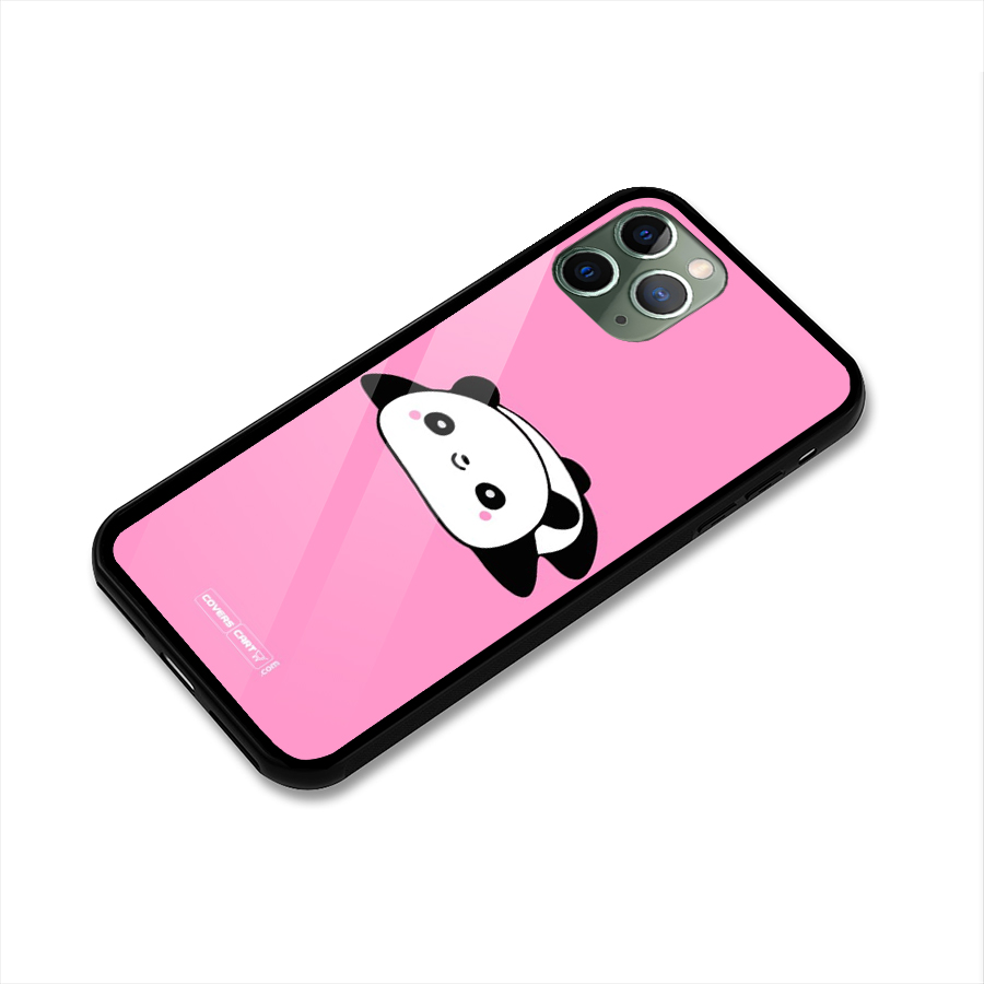 Cute Lazy Panda Glass Back Case for iPhone 11 Pro
