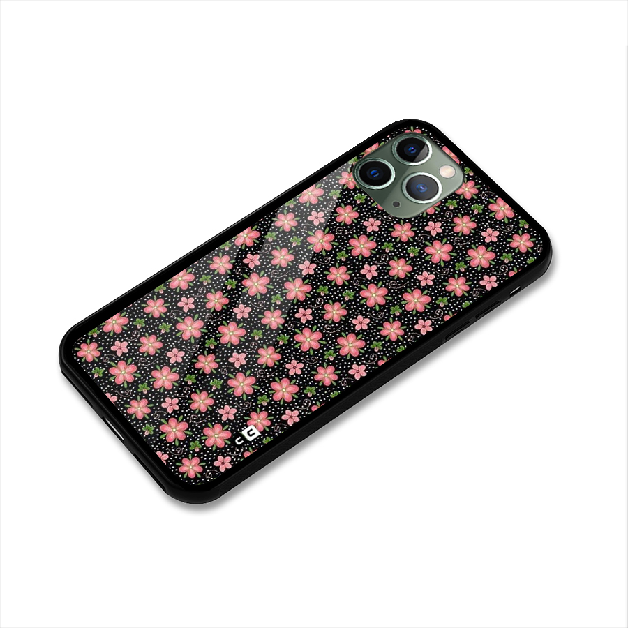 Cute Tiny Flowers Glass Back Case for iPhone 11 Pro