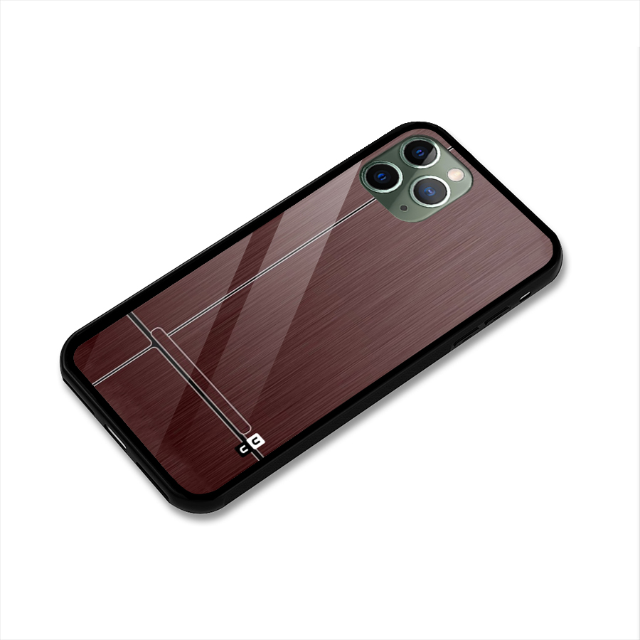Dark Maroon Classic Design Glass Back Case for iPhone 11 Pro