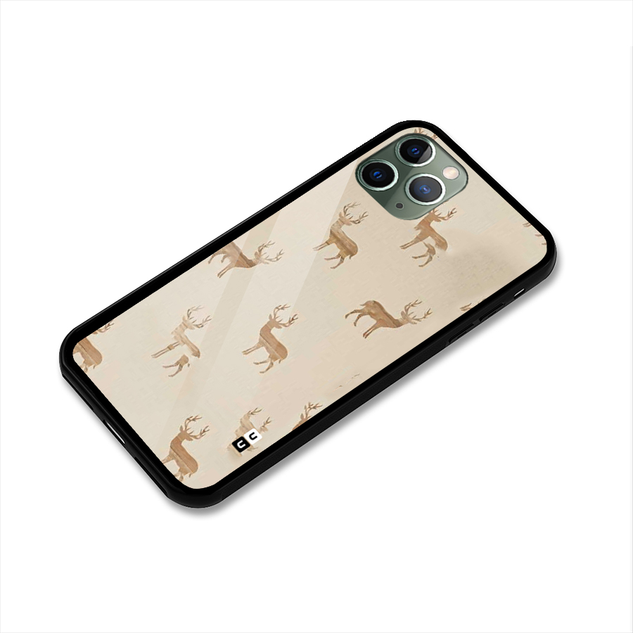 Deer Pattern Glass Back Case for iPhone 11 Pro