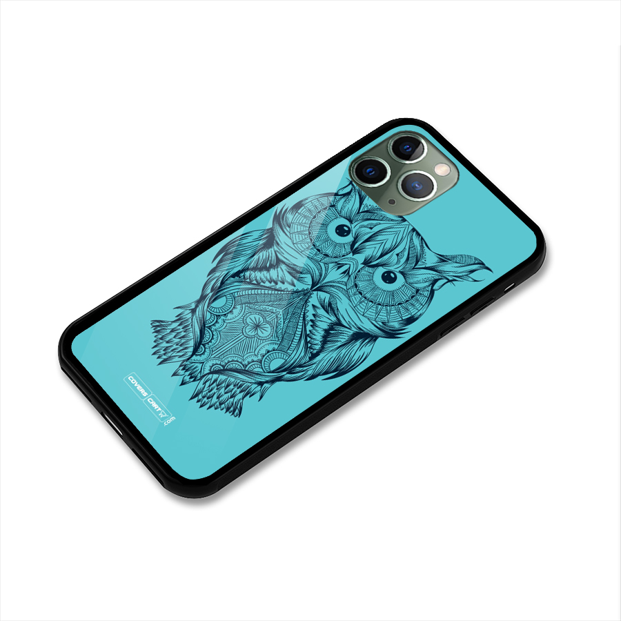 Designer Owl Glass Back Case for iPhone 11 Pro
