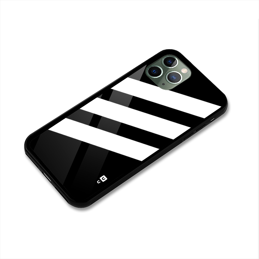 Diagonal Classic Stripes Glass Back Case for iPhone 11 Pro
