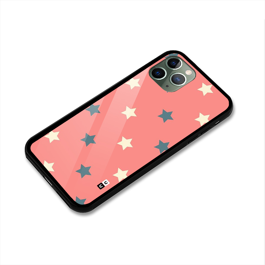 Diagonal Stars Glass Back Case for iPhone 11 Pro