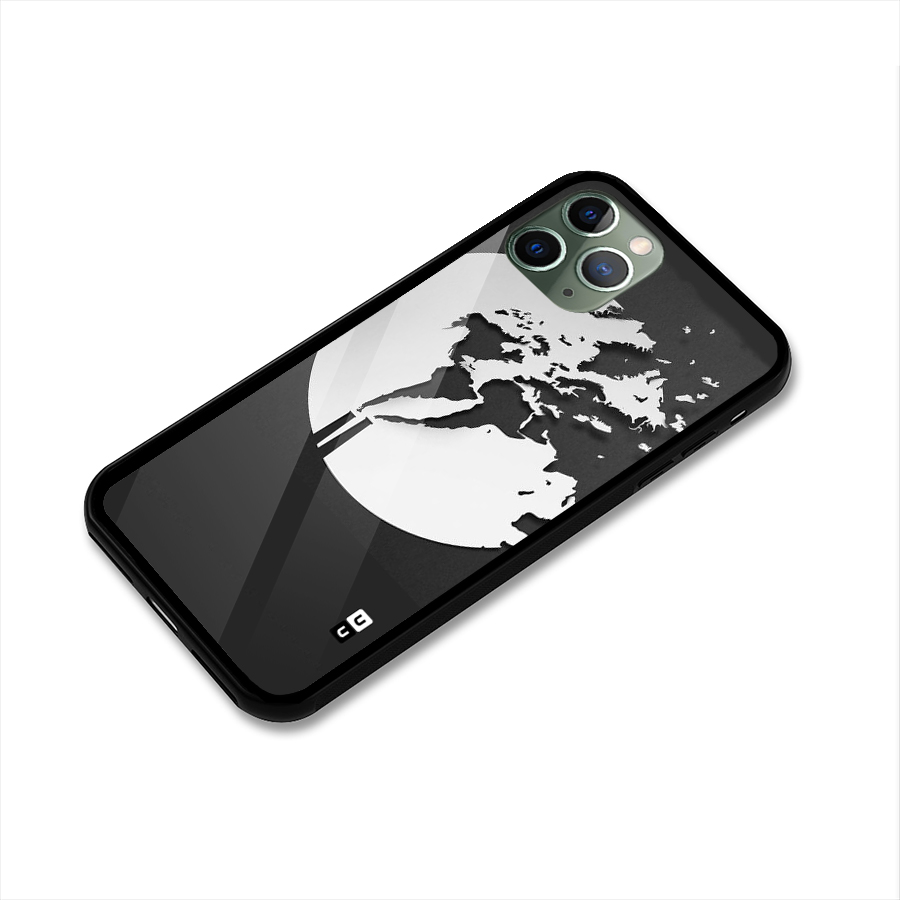 Disorted Design Black Glass Back Case for iPhone 11 Pro