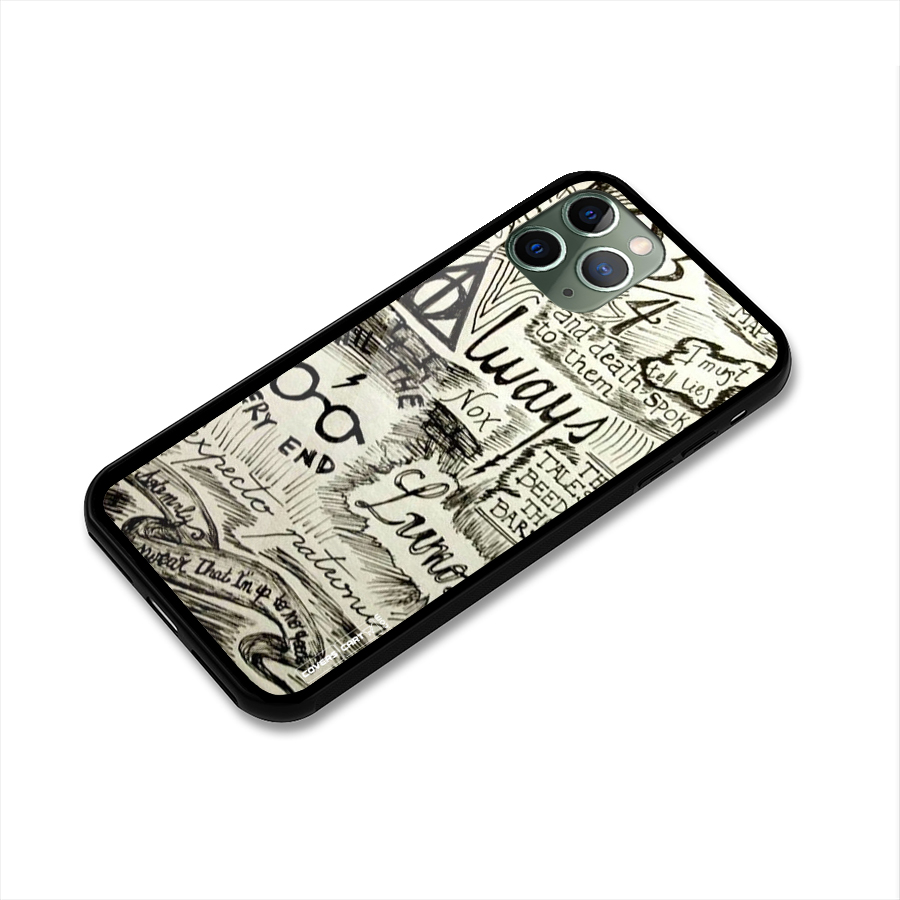 Doodle Art Glass Back Case for iPhone 11 Pro