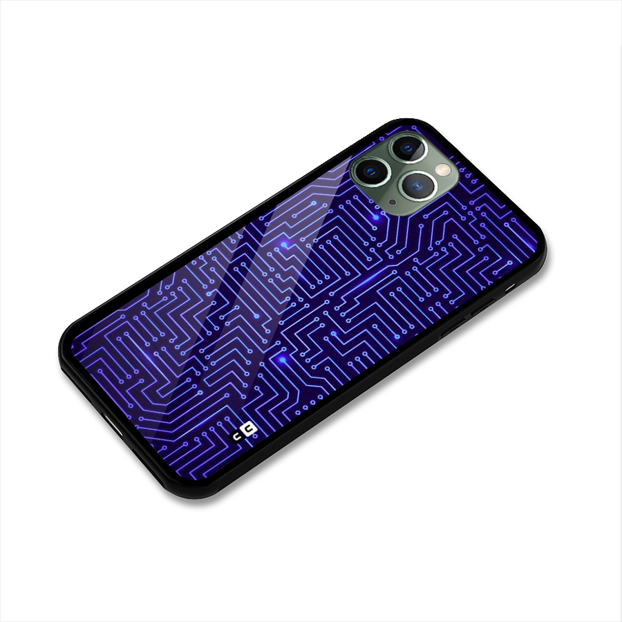 Dotting Lines Glass Back Case for iPhone 11 Pro