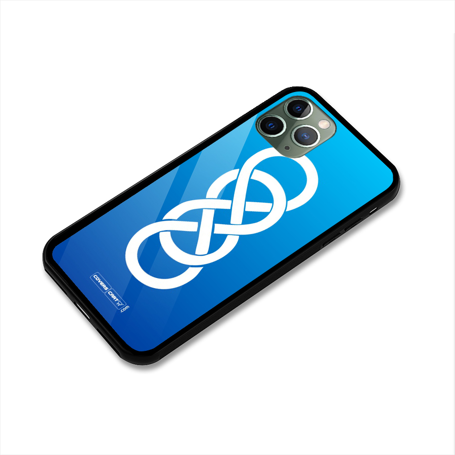Double Infinity Blue Glass Back Case for iPhone 11 Pro