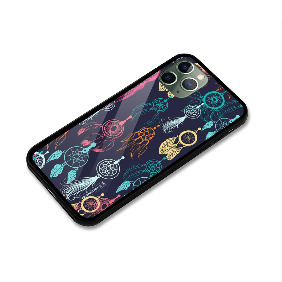 Dream Catcher Pattern Glass Back Case for iPhone 11 Pro