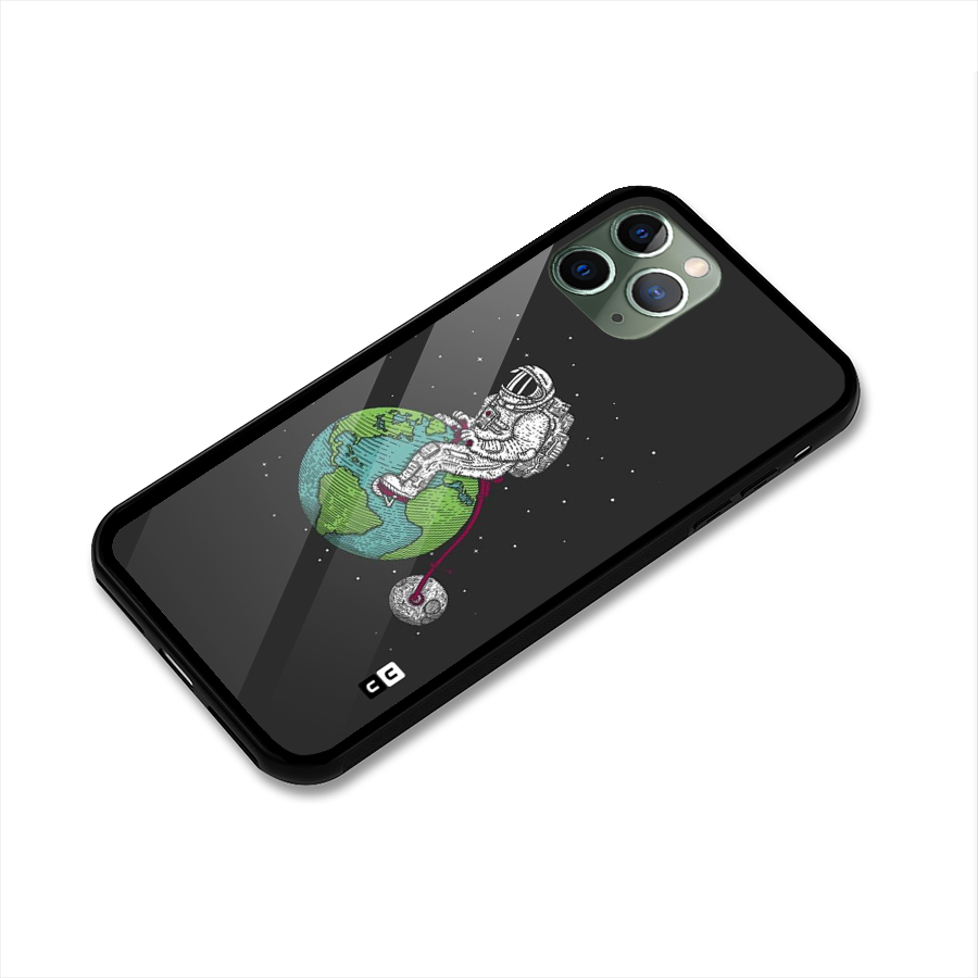 Earth Space Doodle Glass Back Case for iPhone 11 Pro